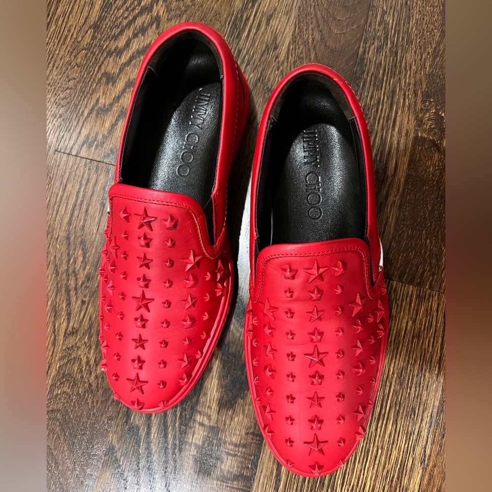 Jimmy Choo red sneakers